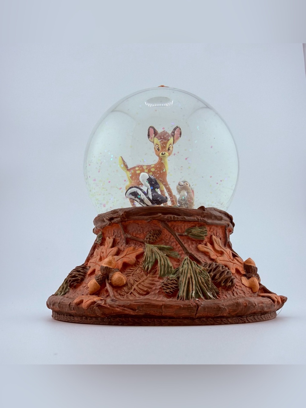 Disney Hallmark wonder within Bambi & Thumper Snow Globe Forest Friends Forever